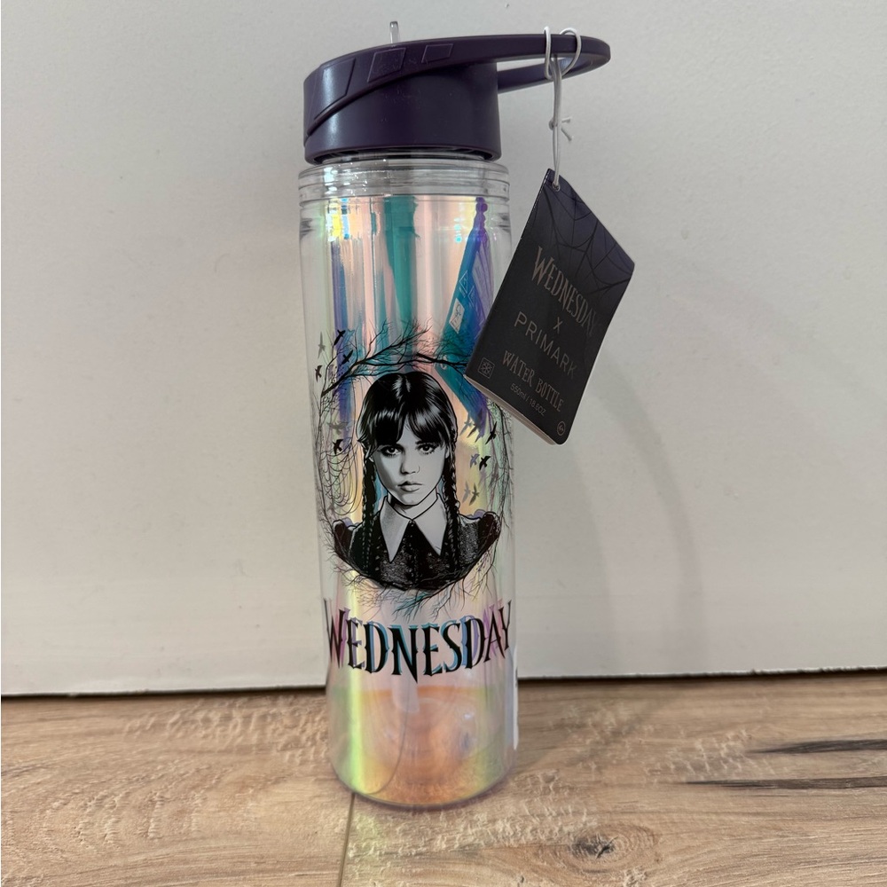 Primark Iridescent Water Bottle with Black Lid